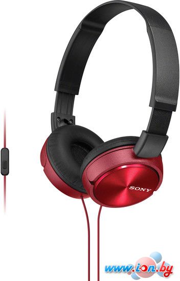 Наушники с микрофоном Sony MDR-ZX310AP (красный) в Бресте