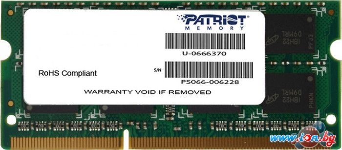 Оперативная память Patriot Signature Line 1GB DDR2 SODIMM PC2-6400 PSD21G80081S в Могилёве