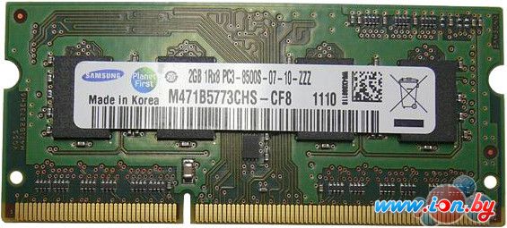 Оперативная память Samsung 2GB DDR3 SODIMM PC3-8500 M471B5773CHS-CF8 в Могилёве