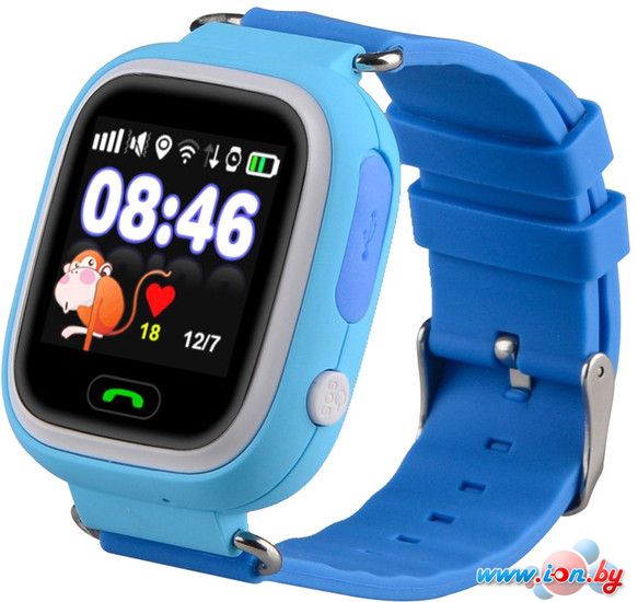 Умные часы Smart Baby Watch Q80 (голубой/синий) в Гродно