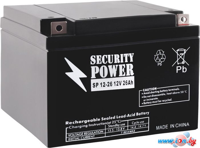 Аккумулятор для ИБП Security Power SP 12-26 (12В/26 А·ч) в Минске