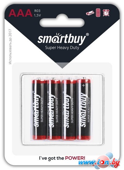 Батарейки SmartBuy AAA 4 шт. [SBBZ-3A04B] в Гомеле