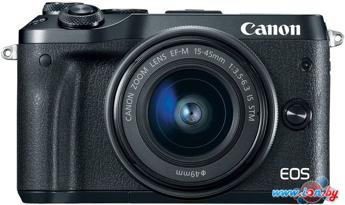 Фотоаппарат Canon EOS M6 Double Kit 15-45mm + 55-200mm (черный) в Бресте