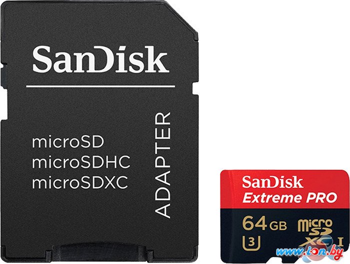 Карта памяти SanDisk Extreme PRO SDSQXCG-032G-GN6MA microSDHC 32GB (с адаптером) в Бресте