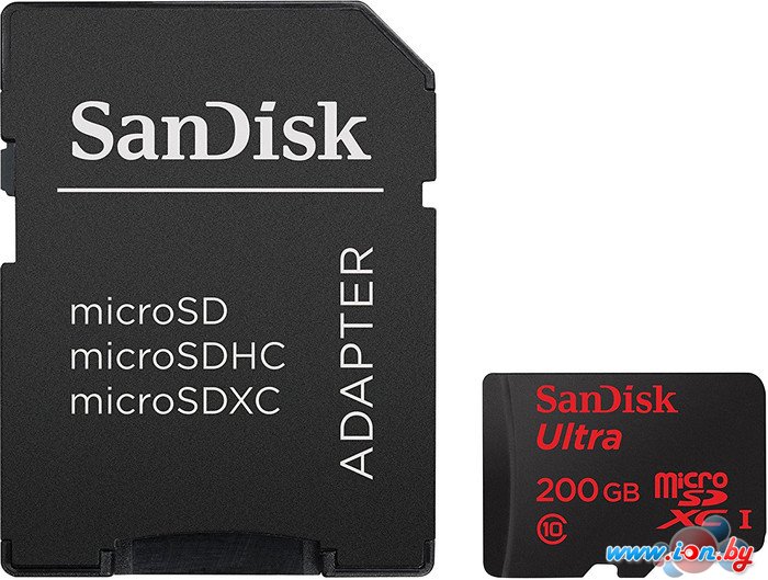 Карта памяти SanDisk Ultra SDSQUAR-200G-GN6MA microSDXC 200GB (с адаптером) в Бресте
