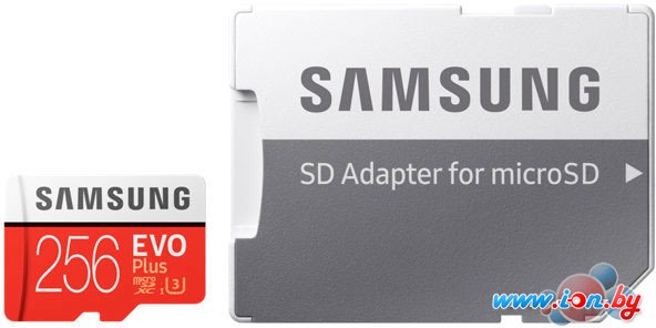 Карта памяти Samsung EVO Plus microSDXC UHS-I, U3 + адаптер 256GB в Бресте