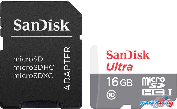 Карта памяти SanDisk Ultra SDSQUNS-032G-GN3MA microSDHC 32GB (с адаптером) в Бресте