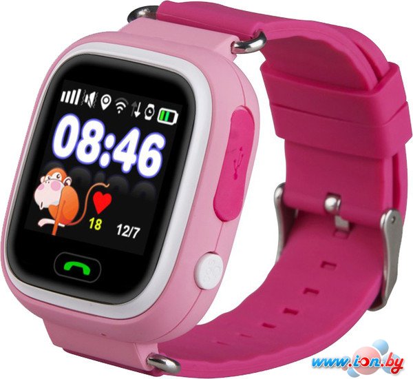 Умные часы Smart Baby Watch Q80 (розовый) в Гродно