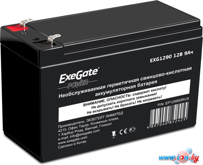Аккумулятор для ИБП ExeGate Power EXG 1290 (12В/9 А·ч) [EP129860RUS] в Бресте