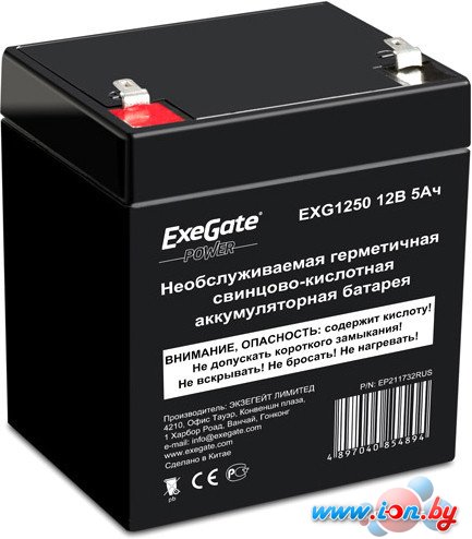 Аккумулятор для ИБП ExeGate Power EXG 1250 (12В/5 А·ч) [EP211732RUS] в Бресте