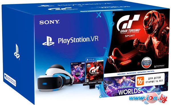 Очки виртуальной реальности Sony PlayStation VR (с камерой, Gran Turismo Sport и VR Worlds) в Гродно