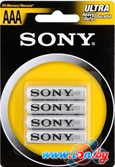 Батарейки Sony AAA 4 шт. [R03-NUB4B] в Могилёве