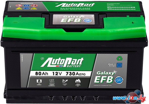 Автомобильный аккумулятор AutoPart EFB800 580-480 (80 А·ч) в Бресте