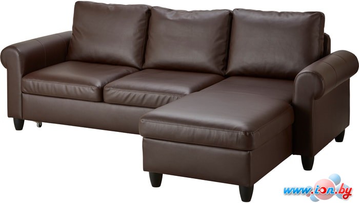 Угловой диван Ikea Фиксхульт угловой 803.531.92 (кимстад темно-коричневый) в Бресте