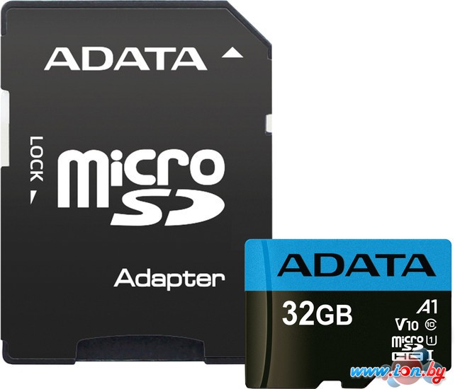 Карта памяти A-Data Premier AUSDH32GUICL10A1-RA1 microSDHC 32GB (с адаптером) в Могилёве