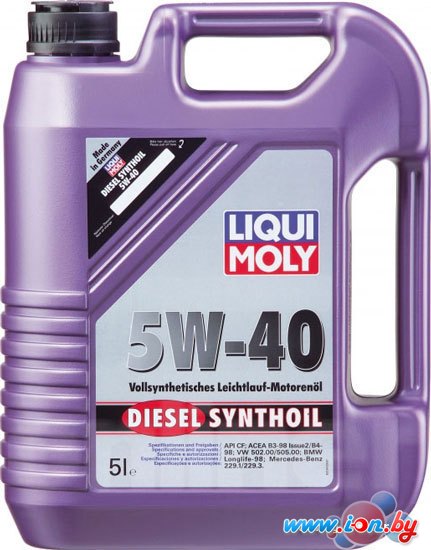 Моторное масло Liqui Moly Diesel Synthoil 5w-40 5л в Витебске