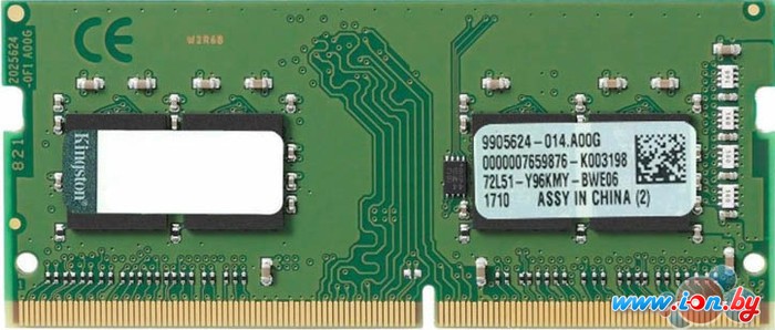 Оперативная память Kingston ValueRam 4GB DDR4 SODIMM PC4-19200 KVR24S17S6/4 в Могилёве