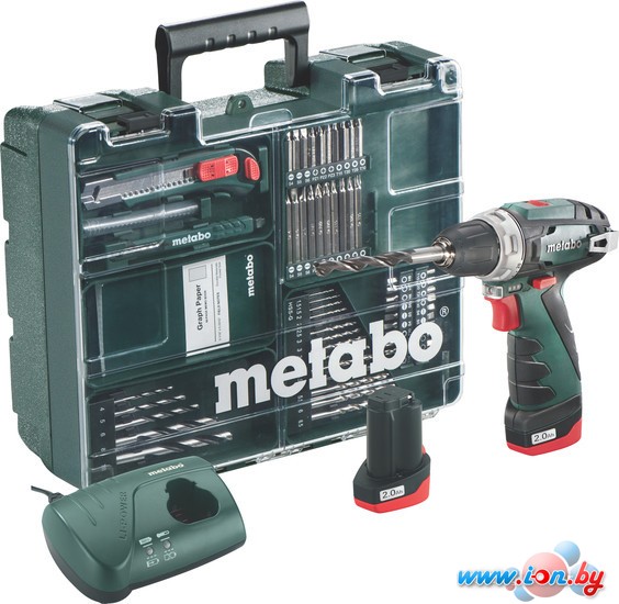 Дрель-шуруповерт Metabo PowerMaxx BS Basic Set [600080880] в Гомеле