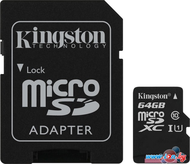 Карта памяти Kingston Canvas Select SDCS/64GB microSDXC 64GB (с адаптером) в Могилёве