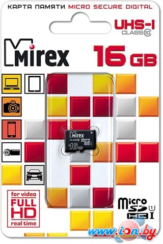 Карта памяти Mirex 13612-MCSUHS16 microSDHC 16GB в Гродно