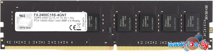 Оперативная память G.Skill Value 4GB DDR4 PC4-19200 F4-2400C15S-4GNT в Витебске