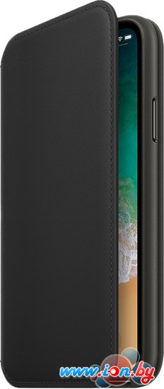 Чехол Apple Leather Folio для iPhone X Black в Витебске