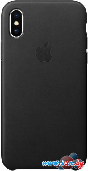 Чехол Apple Leather Case для iPhone X Black в Гомеле