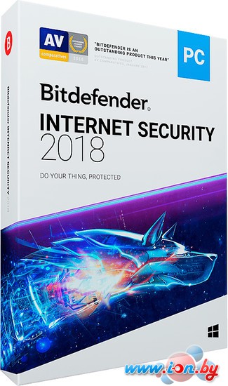 Система защиты ПК от интернет-угроз Bitdefender Internet Security 2018 Home (3 ПК, 3 года, ключ) в Минске