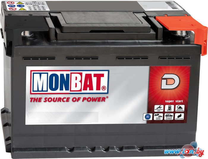 Автомобильный аккумулятор Monbat D 80 (А/ч) L (низкий) в Бресте
