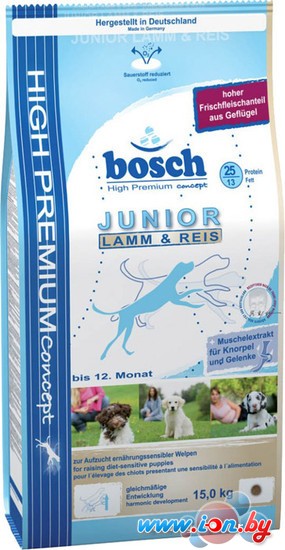 Корм для собак Bosch Junior Lamb & Rice 15 кг в Могилёве