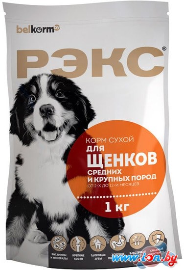 Корм для собак Рэкс для щенков средних и крупных пород 1 кг в Витебске