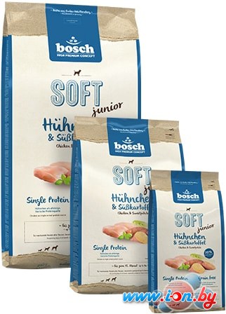Корм для собак Bosch Soft Junior Chicken&Sweet Potato 12.5 кг в Бресте