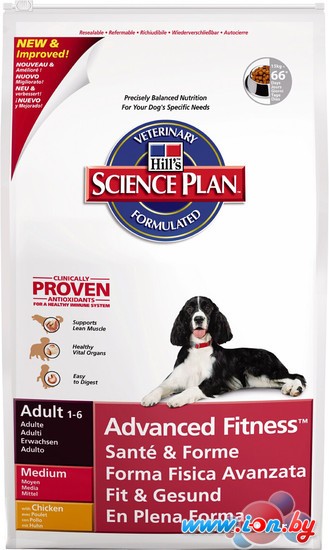 Корм для собак Hills Science Plan Canine Adult Advanced Fitness Medium с Курицей 12кг в Бресте