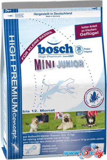 Корм для собак Bosch Mini Junior 15 кг в Могилёве