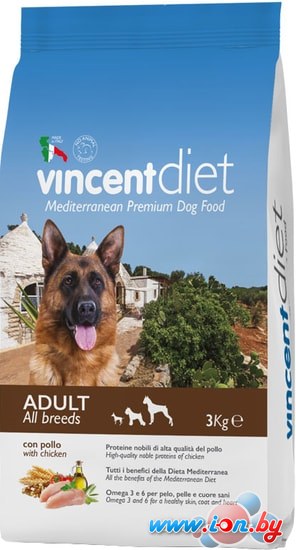 Корм для собак Vincent Diet Adult Chicken 15 кг в Витебске
