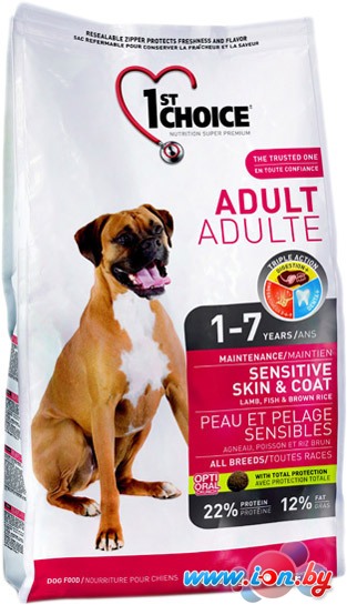 Корм для собак 1st Choice Adult Sensitive Skin & Coat 15 кг в Витебске