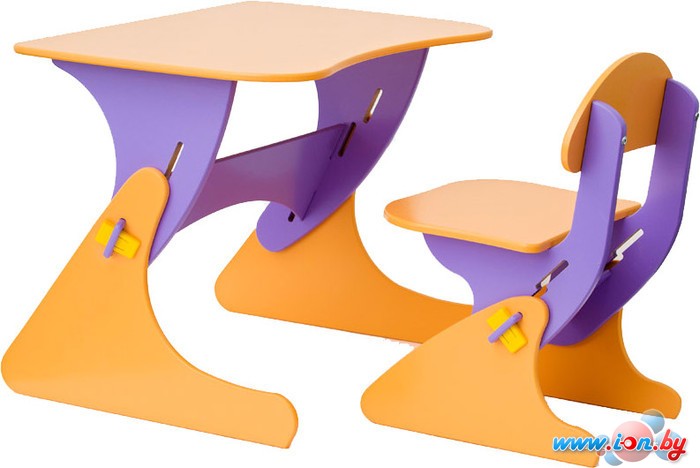 Детский стол Столики Детям Буслик Б-ФО (фиолетовый/оранжевый) в Минске