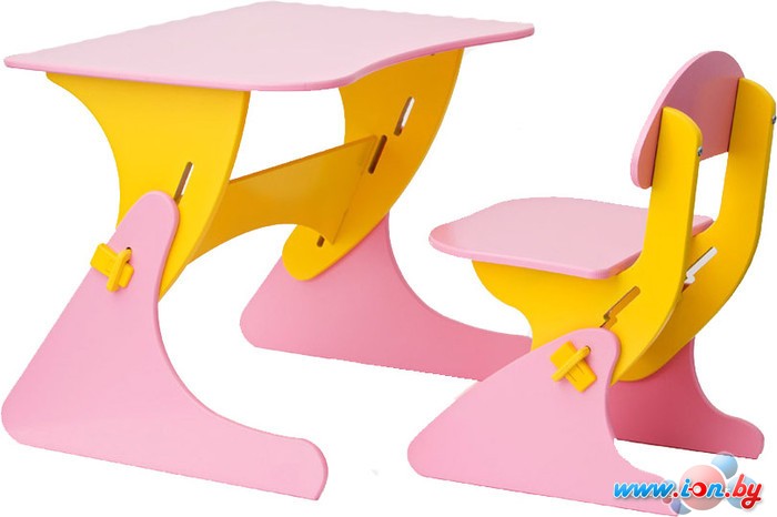 Детский стол Столики Детям Буслик Б-РЖ (розовый/желтый) в Бресте