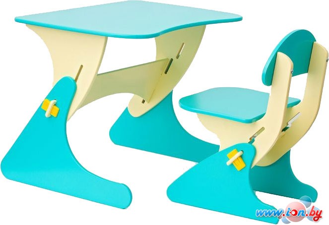 Детский стол Столики Детям Буслик Б-ББ (бежевый/бирюзовый) в Гомеле