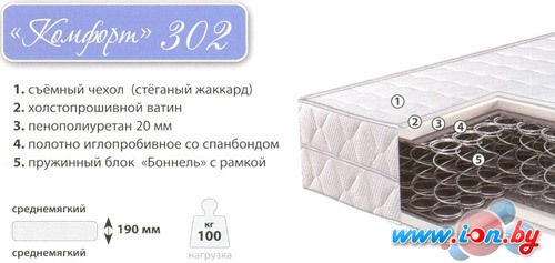 Матрас Барро Комфорт 302 90х186-200 в Витебске