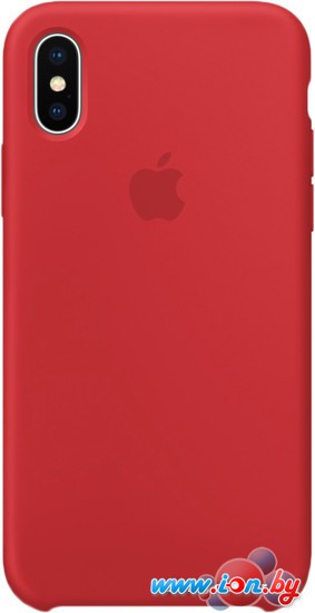 Чехол Apple Silicone Case для iPhone X Red в Гомеле