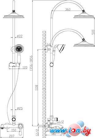 Душевая панель Lemark Intense LM5662C в Могилёве