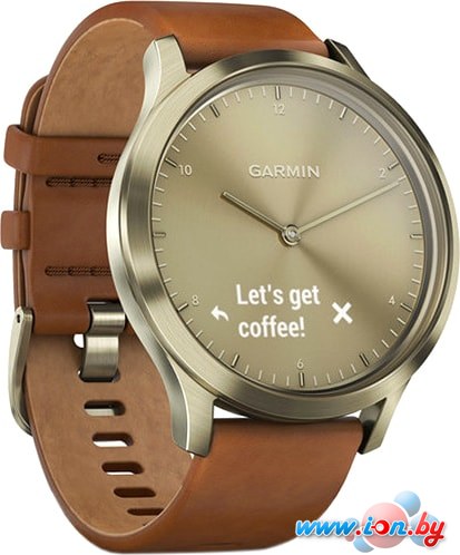 Умные часы Garmin Vivomove HR Premium S/M (золотистый/коричневый) в Гомеле