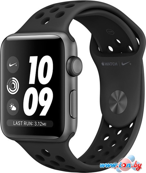 Умные часы Apple Watch Nike+ 42 мм (алюминий серый космос/антрацитовый, черный) в Могилёве