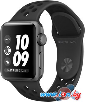 Умные часы Apple Watch Nike+ 38 мм (алюминий серый космос/антрацитовый, черный) в Гомеле
