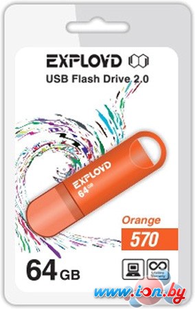 USB Flash Exployd 570 64GB (оранжевый) [EX-64GB-570-Orange] в Могилёве