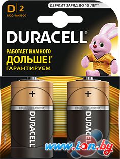 Батарейки DURACELL D 2 шт. в Гомеле