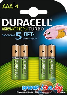 Аккумуляторы DURACELL AAA 850mAh 4 шт. в Витебске