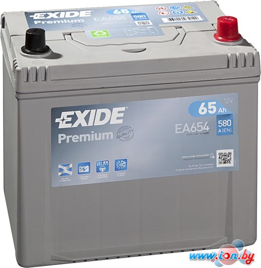 Автомобильный аккумулятор Exide Premium EA654 (65 А/ч) в Витебске