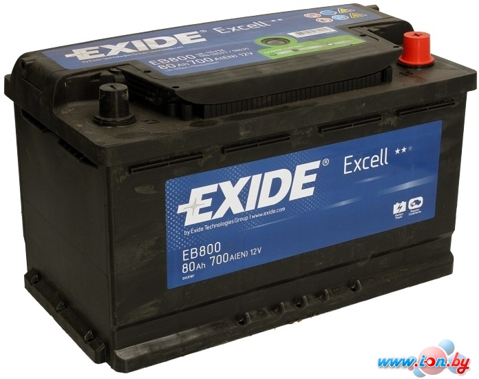 Автомобильный аккумулятор Exide Excell EB800 (80 А/ч) в Могилёве